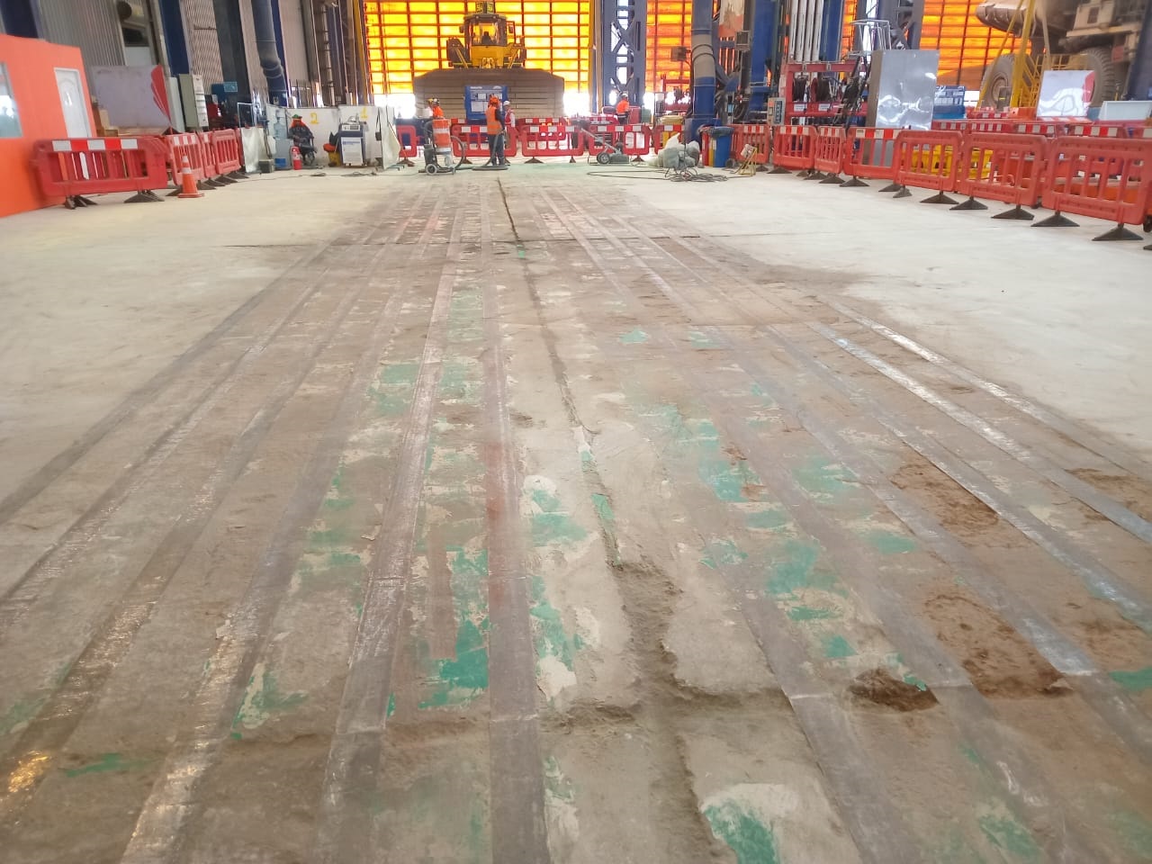 Preparación de piso industrial